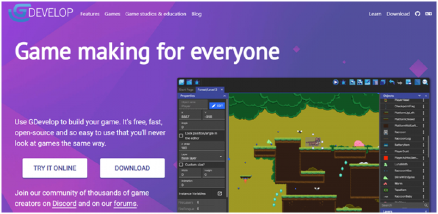 Make Games Without Coding For Free